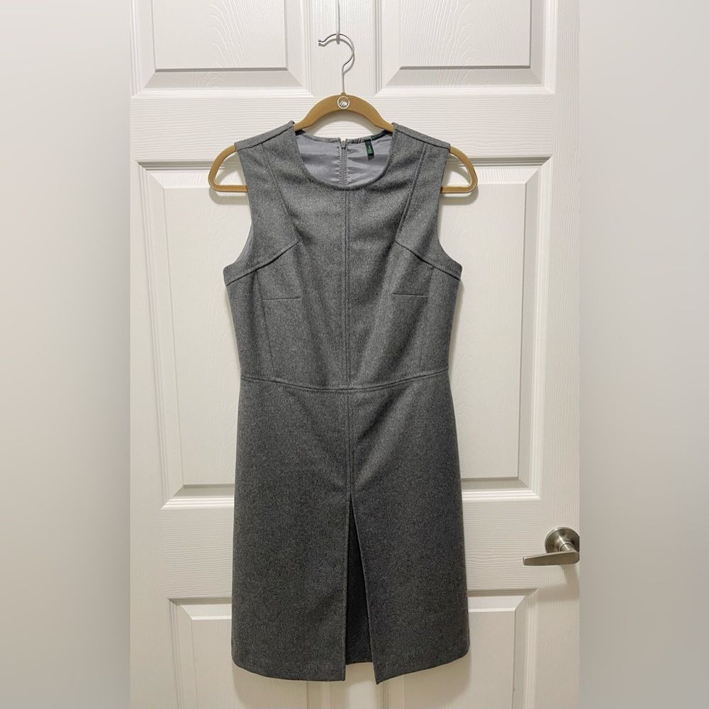 Benetton Womens Dress Wool Blend Sleveless Size S Gray